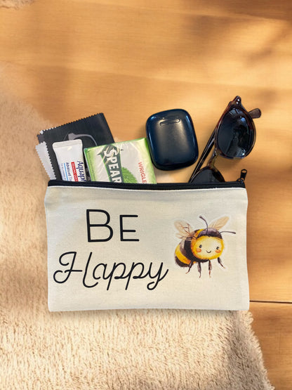 Canvas Bag with Zipper Pouch and Inspirational Sayings/Pictures