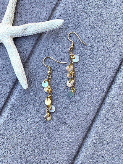 Mother of Pearl Shell Dangle Earrings