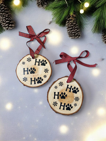 Wood Dog Theme Christmas Ornaments