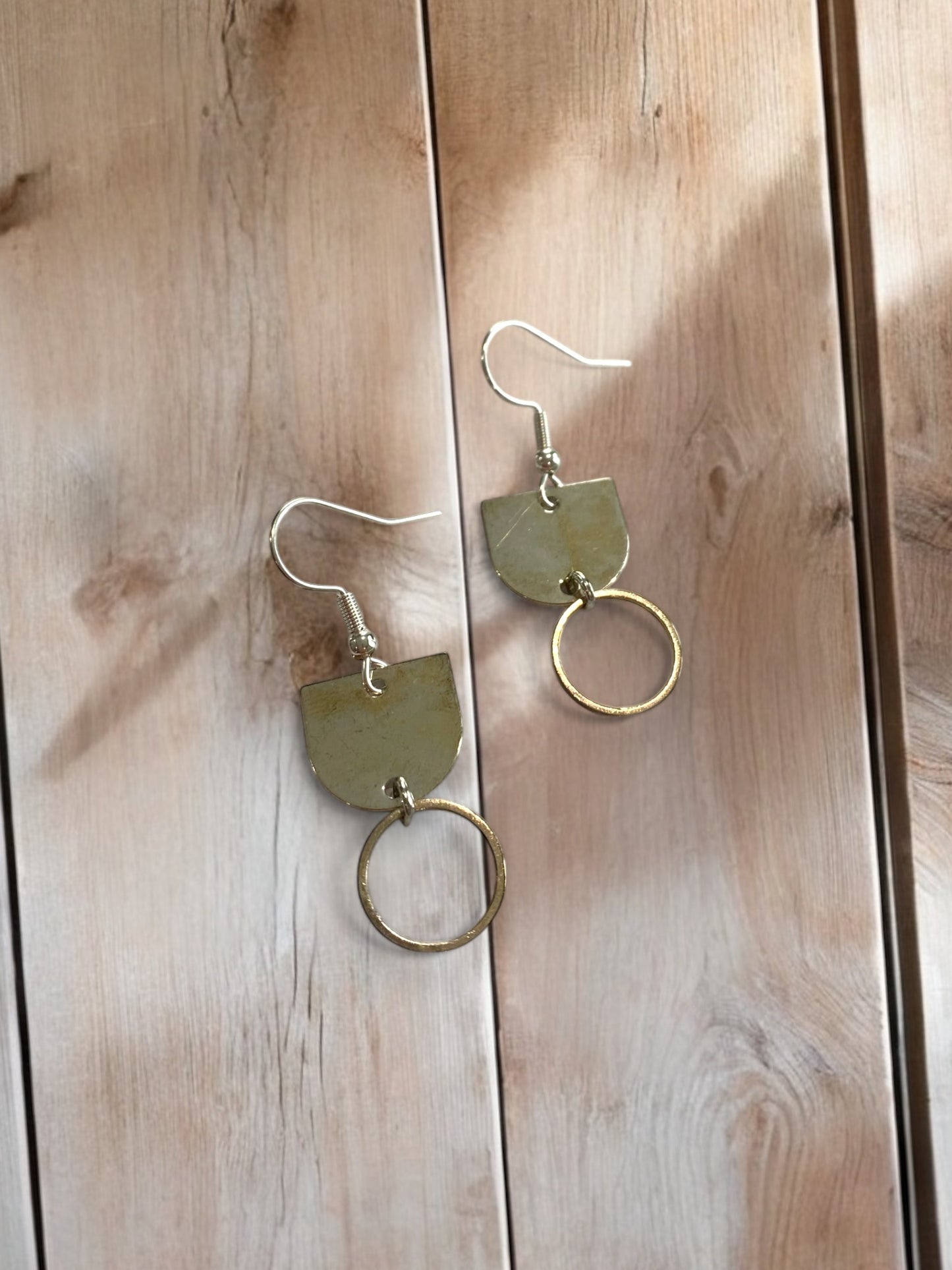 Dainty Silver Geometric Earrings