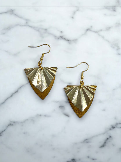 Mixed Metal Layered Dangle Earrings