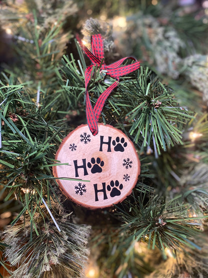 Wood Dog Theme Christmas Ornaments