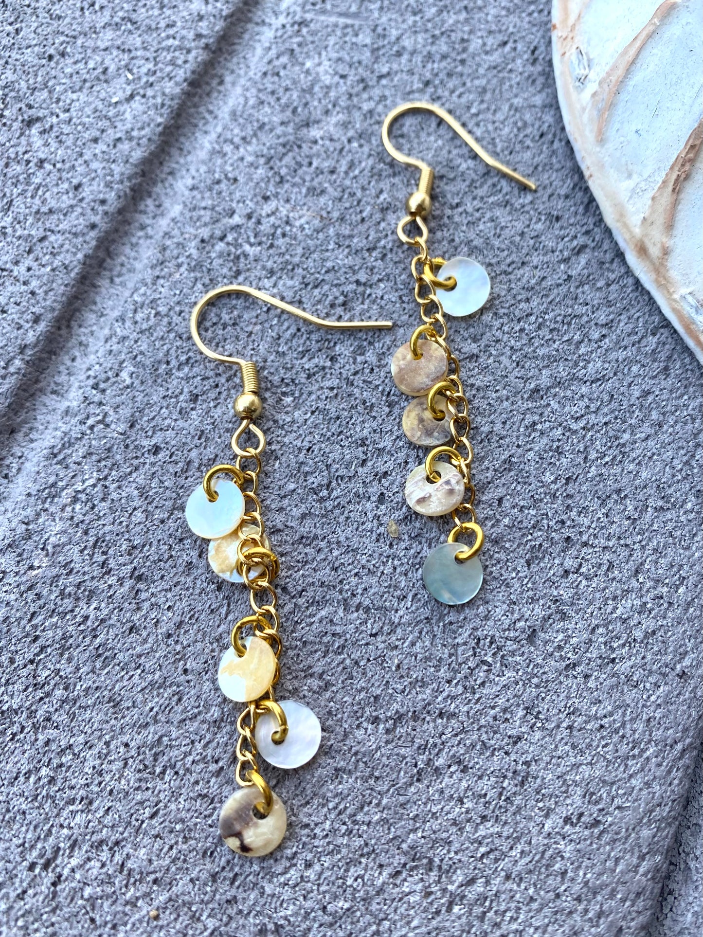 Mother of Pearl Shell Dangle Earrings