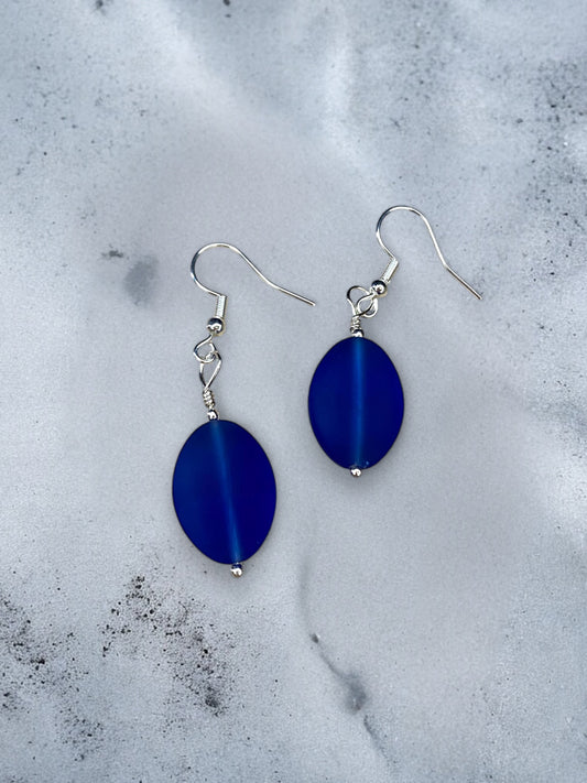 Seaglass Oval Earrings