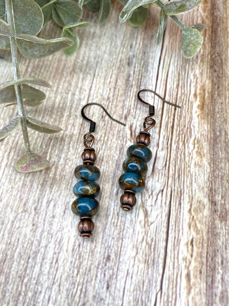 Impression Jasper Layered Drop Earrings