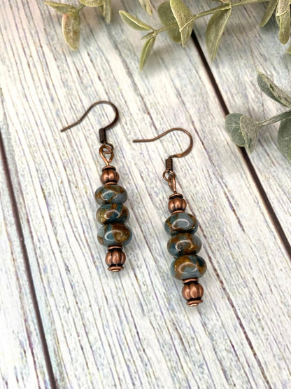 Impression Jasper Layered Drop Earrings