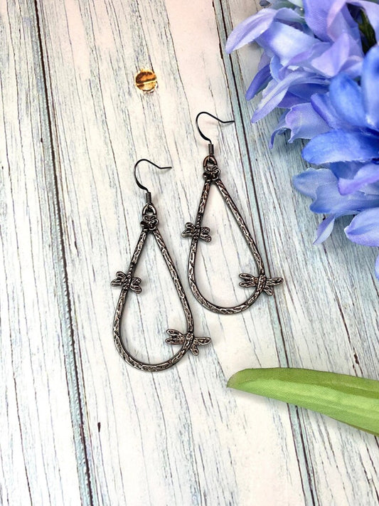 Dragonfly Teardrop Earrings