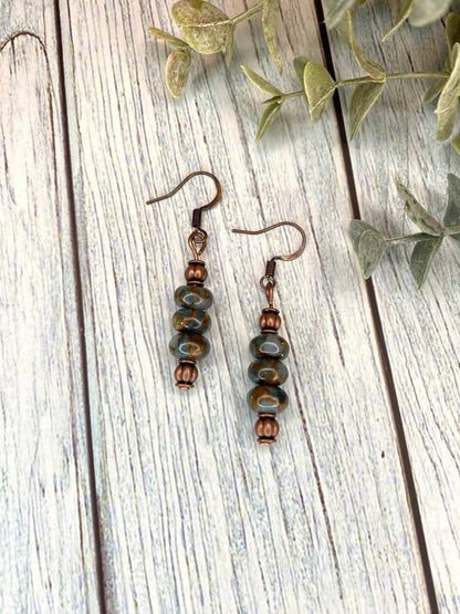 Impression Jasper Layered Drop Earrings