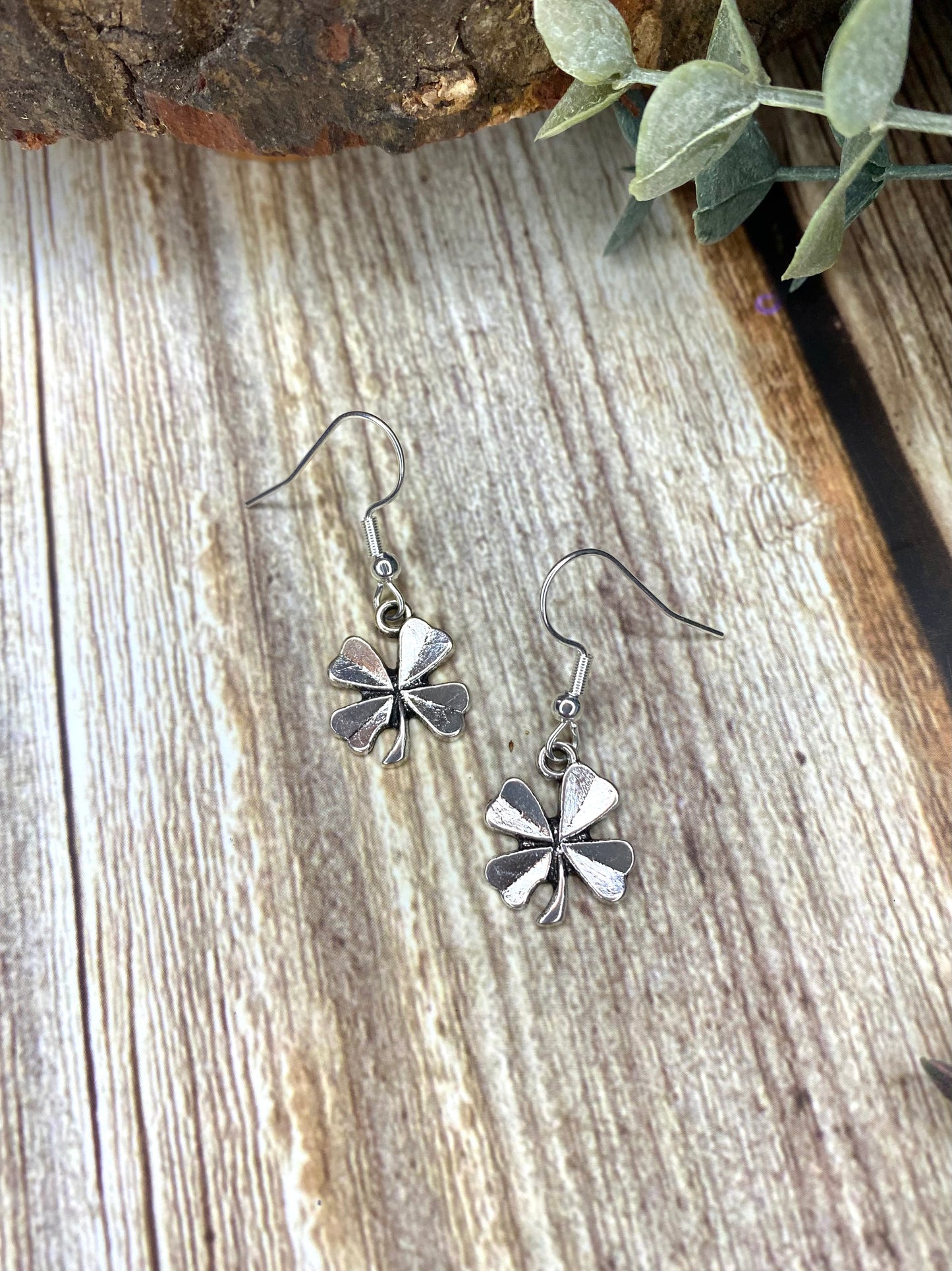 Four Leaf Clover Dainty Earrings