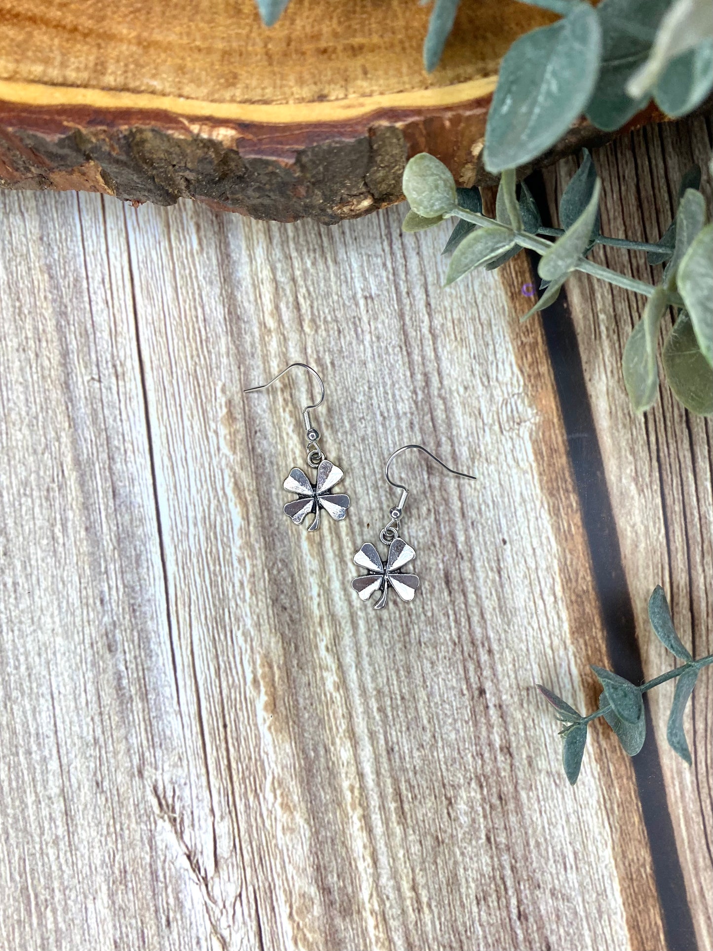 Four Leaf Clover Dainty Earrings