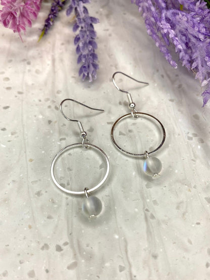 Opal Hoop Earrings