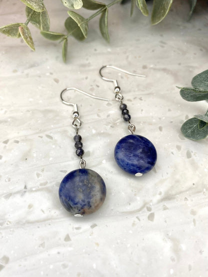 Sodalite Bead Earrings