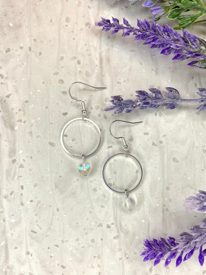 Opal Hoop Earrings