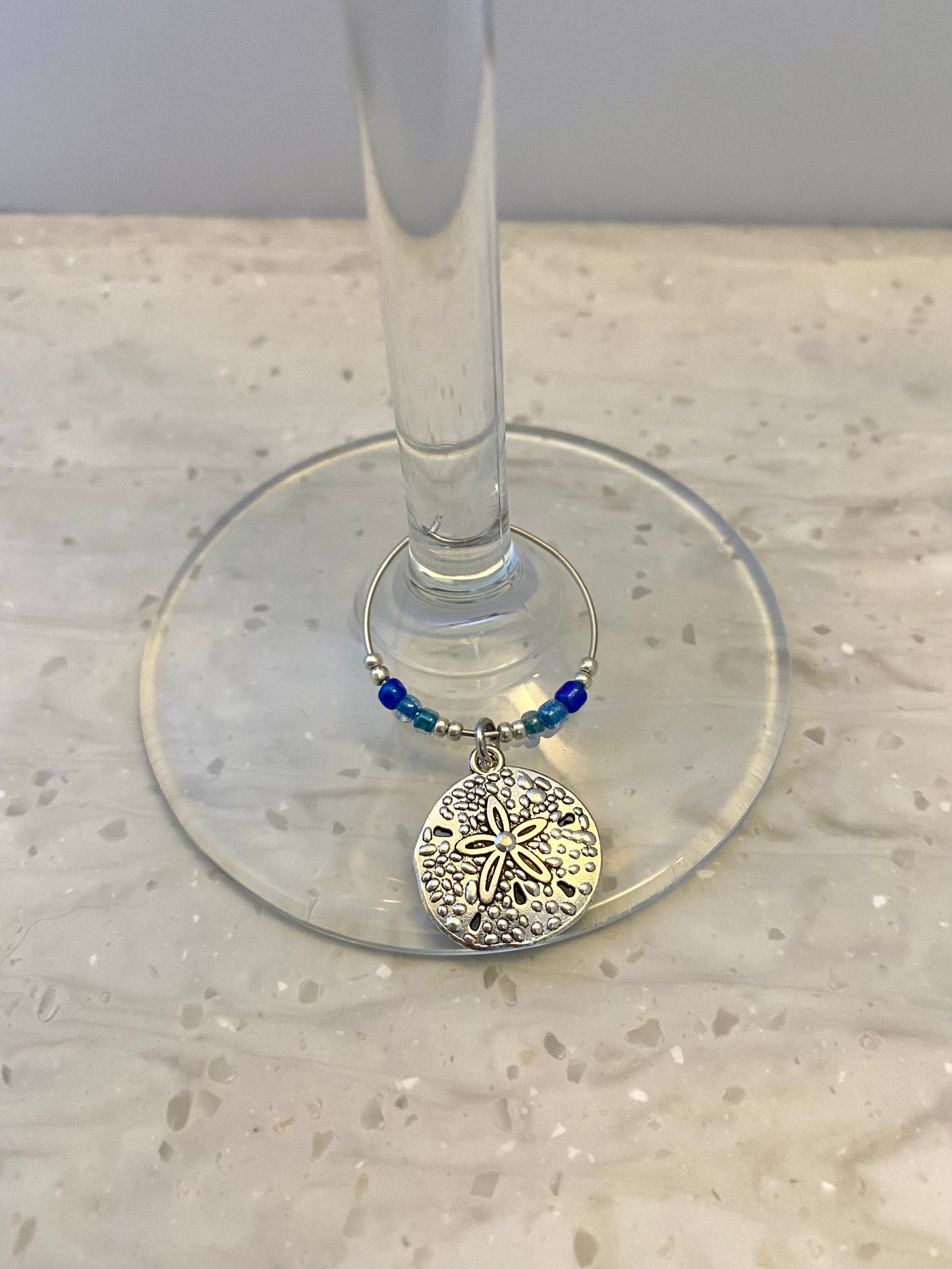 Set of 10 Beach Wine Glass Charms