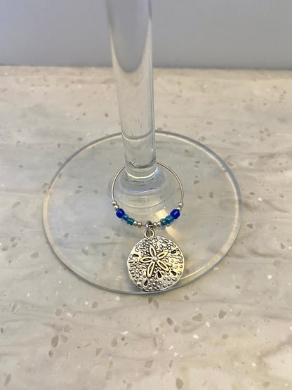 Set of 10 Beach Wine Glass Charms