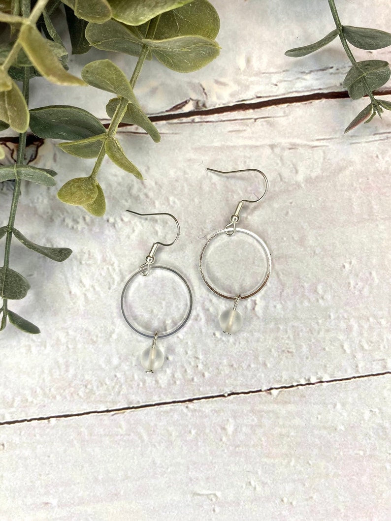 Opal Hoop Earrings