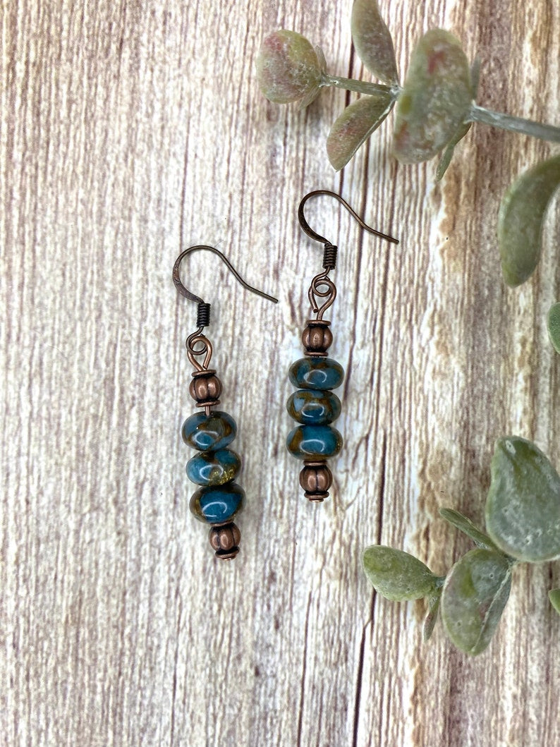 Impression Jasper Layered Drop Earrings