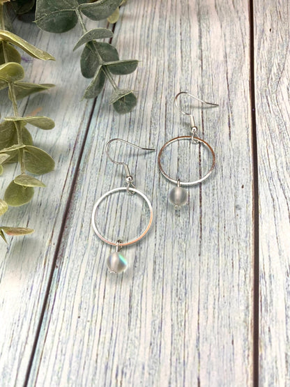 Opal Hoop Earrings